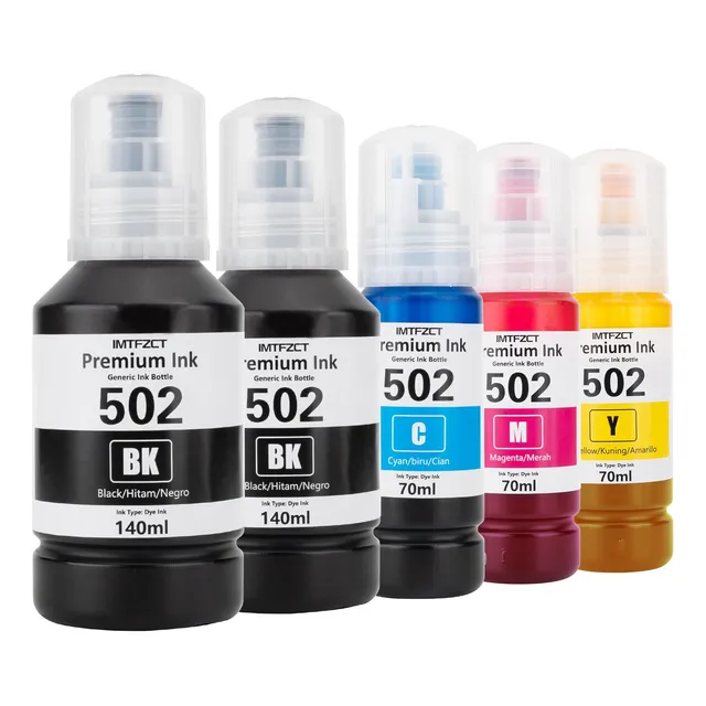 Botellas De Recarga De Tinta Compatible Epson T502 502 Para