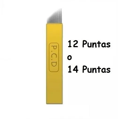 Filos/agujas Microblading 12/14u Dorados