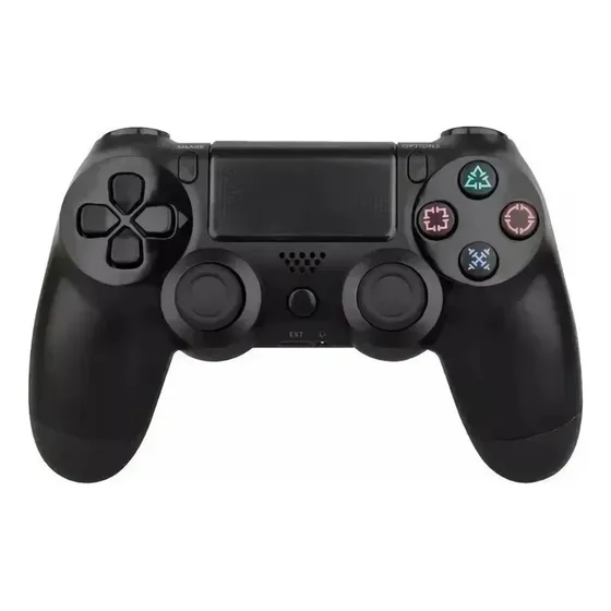 Controlador compatible con PS4, mango inalámbrico, color: negro