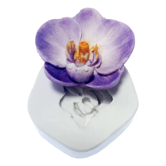 Molde De Silicone Orquídeas 5cm Confeitaria Resina Biscuit