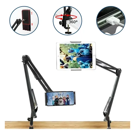 Braço Articulado Suporte Leitura Apoio Tablet Celular Kidle Celular Tablet Smartphone Kindle E Outros