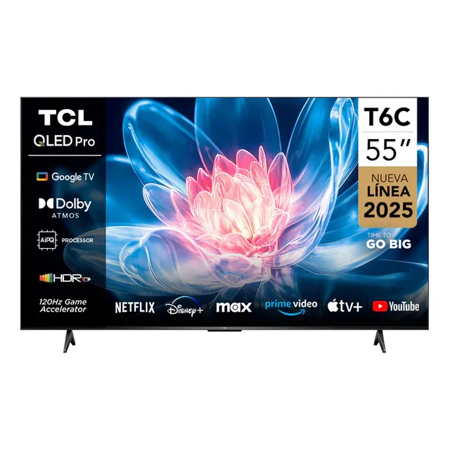 Televisión Smart Tv Tcl 55 Pulgadas Qled  Google  55t6c