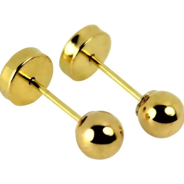 Par Aros Abridores Oro 18k Bolita Nº3 (3mm.) El Trust Joyero
