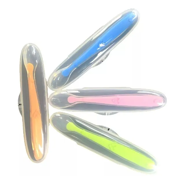 Cuchara De Silicona Bebé Con Estuche