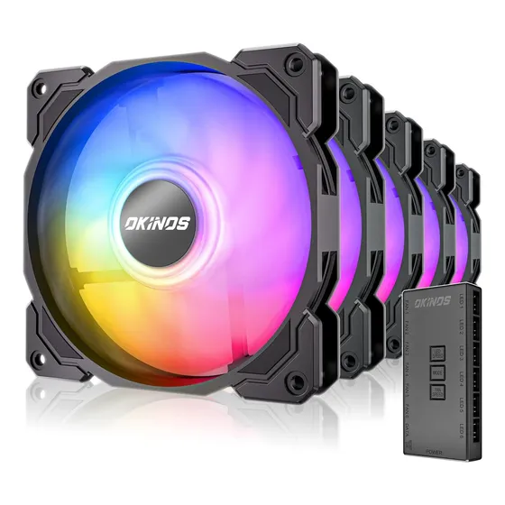 Fan Coolers Rgb 120mm Pwm De 4 Pines Y Argb De 3 Pines