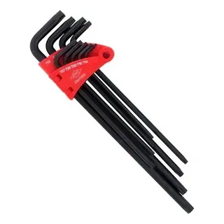 Jogo De Chave Torx Torque Cromo Vanadio Extra Longa 9 Peças Cor Preto Jogo De Chave Torx Torque Cromo Vanadio Extra Longa 9 Peças Cor Preto