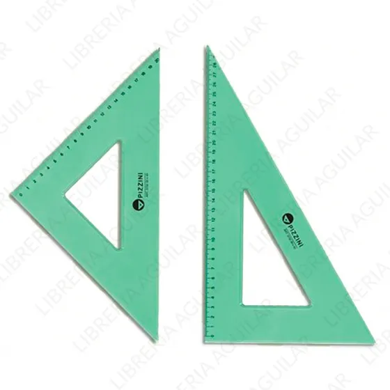 Set Escuadras Pizzini 45º Y 60º Dibujo Tecnico 30 Cm Kit