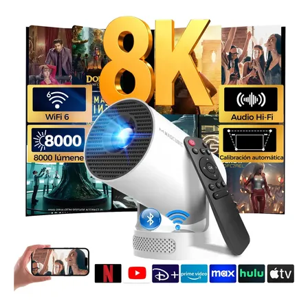 Magcubic Proyector Mini Portatil 8k Hy300pro+ Led 260ansi Android Smart Tv Inteligente Dual Wifi6 Bluetooth 5.4 Con Hdmi Usb Y Sonido Hifi