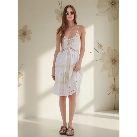 Vestido Premium Cloe Broderie Con Cordon Guk4034 Arizona