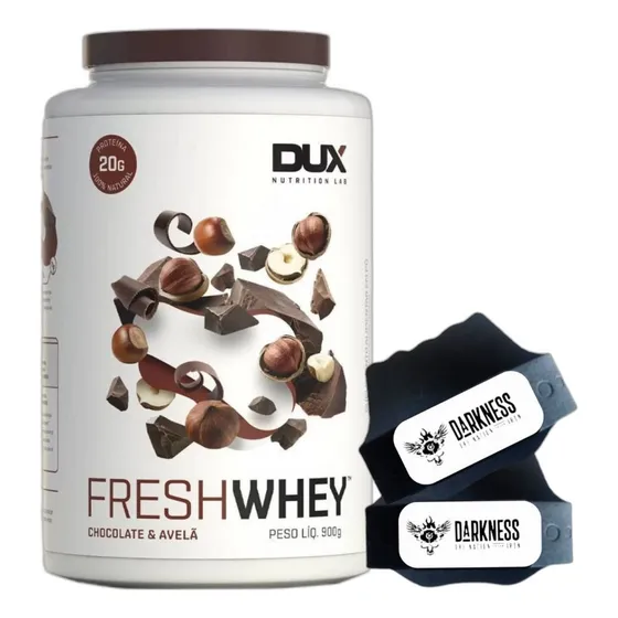 Fresh Whey Isolado Hidro 3w Chocolate 900g Luva Darkness Dux