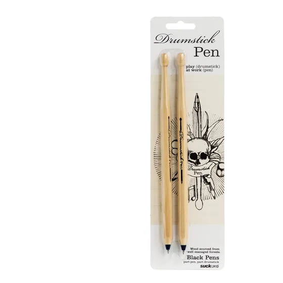 Suck Uk Drumstick Pencils L&apiz Tipo Palillo Tambor Negro