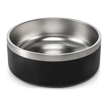 Comedouro Pet Madog Inox Antiderrapante 1l (ração / Água) Cor Preto