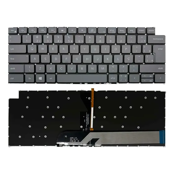 Teclado Para Dell Inspiron 13 5310 5320 Cinza - Luminoso
