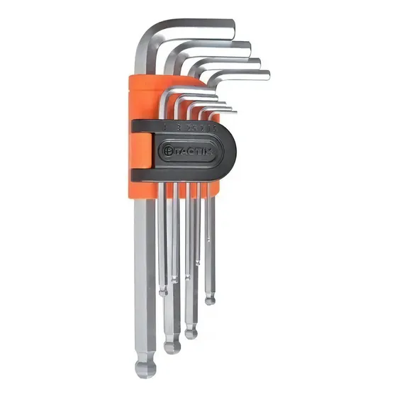 Juego Llaves Allen 9 Piezas Punta Bola 1,5 - 10 Mm Tactix