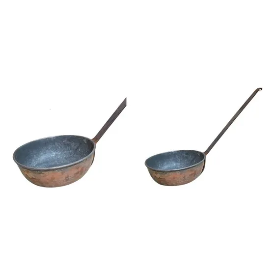 Olla Antigua De Cobre Con Mango - Vintage