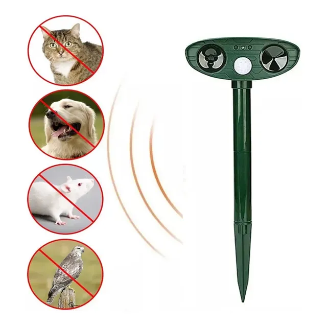 Repelente Solar Ultrasónico De Animales, Repelente De Gatos