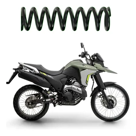 Mola Xtz 250 Lander E Tenere 250 +25% Reforçada Tras 9 Elos Preto