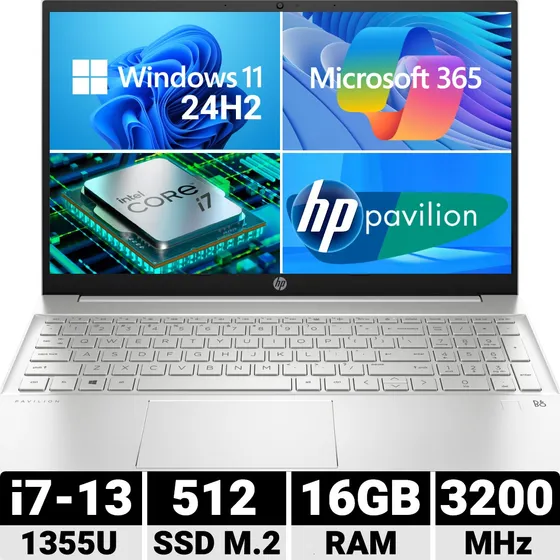 Laptop Hp Pavilion I7-13, 512 Gb Ssd M.2 Nvme 16 Gb Ram 15.6