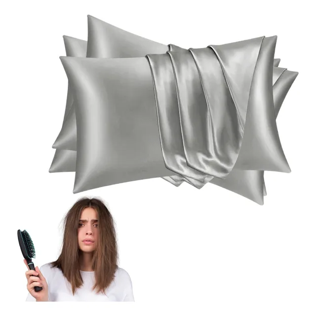 Funda Almohada En Satín Fino Anti Frizz Y Cuidado De La Piel