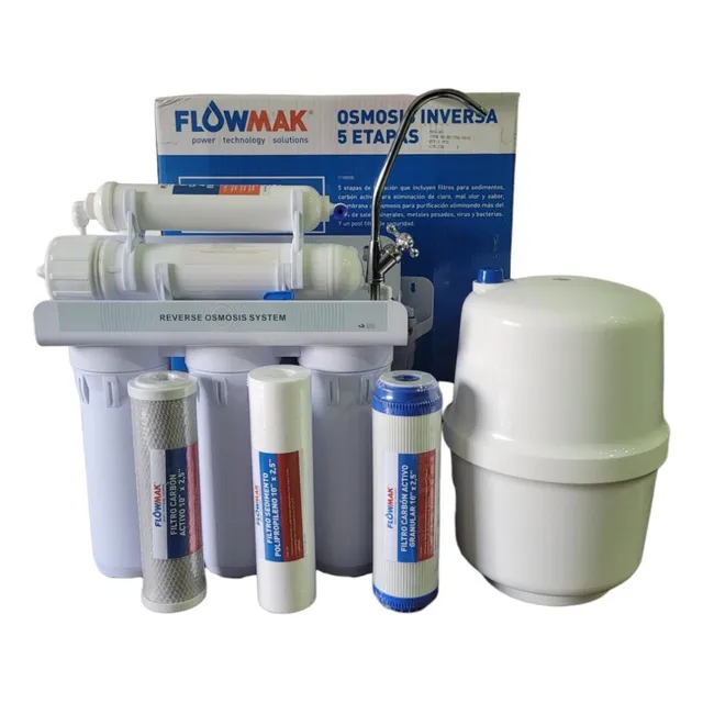 Kit Osmosis Inversa 5 Etapas - Purificador De Agua Flowmak 