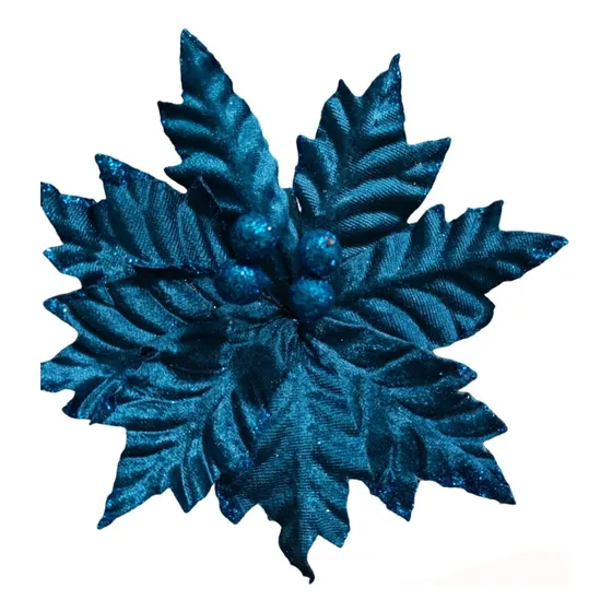 Adorno De Navidad  Flores De 25cm  Pack De 4 Unidades