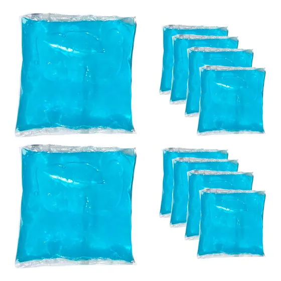 Gel Refrigerante Ice Brick 500ml Bolsa 15x17cm Paquete 10pzs