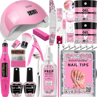 Kit Unhas De Gel Cabine Lixadeira Alongamento ExtensĂŁo Kit Unhas De Gel Cabine Lixadeira Alongamento ExtensĂŁo