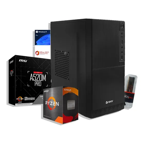 Computadora Clon Ryzen 5-5600g/16gb Ram/256gb Ssd/w11