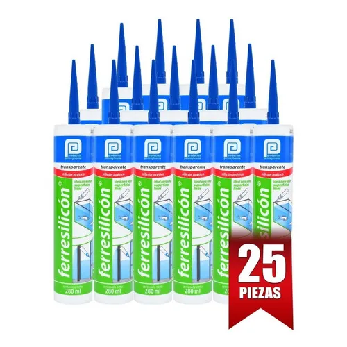 Silicón Transparente Ferresilicón Pennsylvania Caja 25pzs