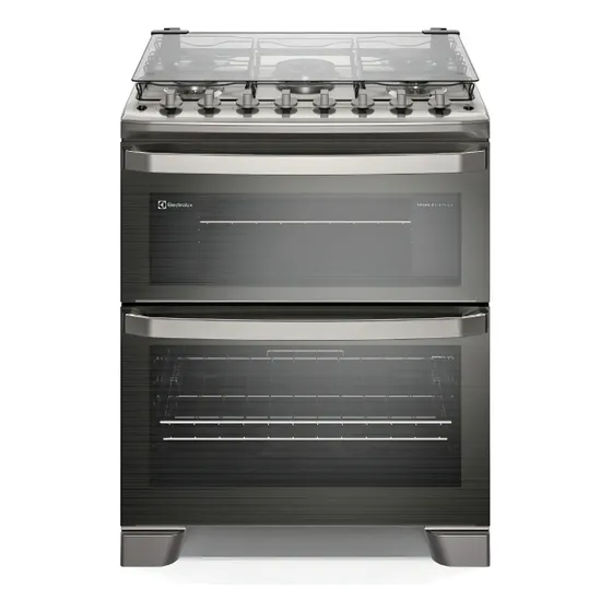 Estufa Electrolux Experience de doble horno con 5 quemadores y vapor, color gris, 220 V
