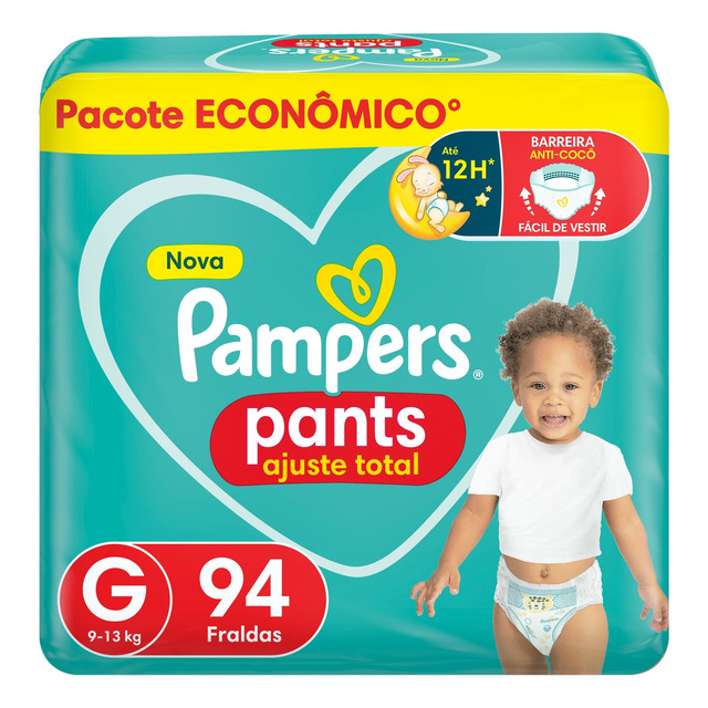 Fralda Pampers Pants Ajuste Total Max G 94 Unidades Fralda Pampers Pants Ajuste Total Max G 94 Unidades