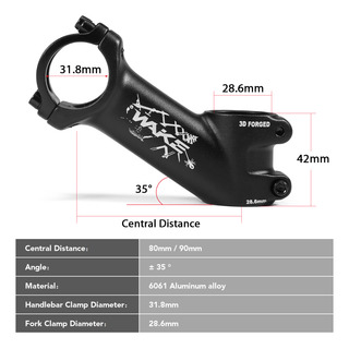 Vástago Para Manillar De 31,8 Mm, Ultraligero, Carretera De Vástago Para Manillar De 31,8 Mm, Ultraligero, Carretera De