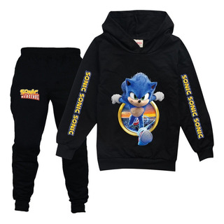 Sonic The Hedgehog Niños Chándal Conjunto Capucha Y Pantalón Sonic The Hedgehog Niños Chándal Conjunto Capucha Y Pantalón
