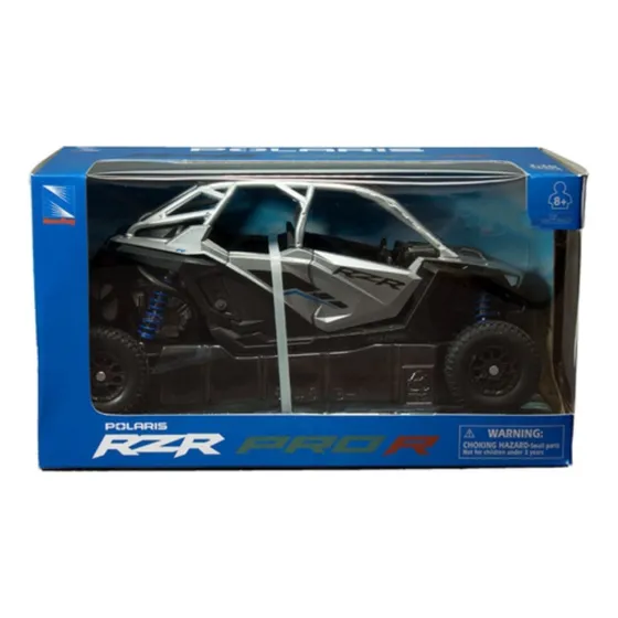 New Ray 1:18 Rzr Polaris Pro R Gris 4 Plazas Puertas Sport