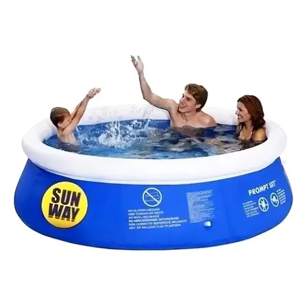 Piscina 2500 Litros Inflável Redonda Infantil Azul Premium Azul