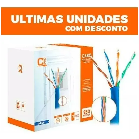 Cabo De Rede Cat5e Pro Cftv 4 Pares Alta Qualidade Caixa