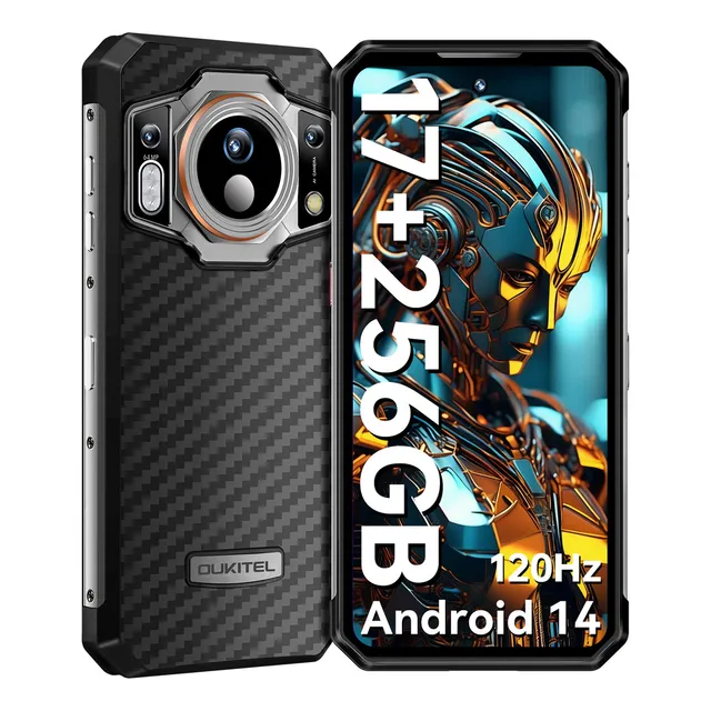 Smartphones Oukitel WP21 17 (12+5) Gb Ram 256 Gb Rom 9800 Mah Celulares Android 14 Visión Nocturna Otg/gps/fingerprint