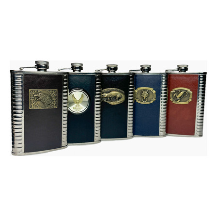 Cantil Inox Frasco Garrafa Whisky Bolso Bar Portátil Couro Cantil Inox Frasco Garrafa Whisky Bolso Bar Portátil Couro