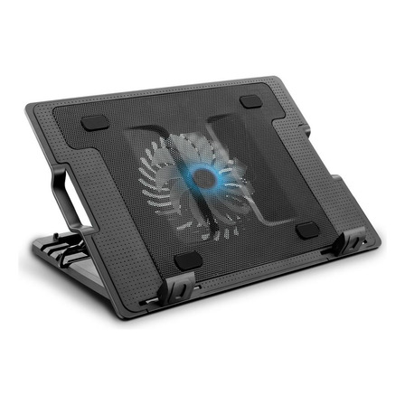 Suporte Notebook Cooler De Metal Gamer Pc Cor Preto Led Azul Suporte Notebook Cooler De Metal Gamer Pc Cor Preto Led Azul