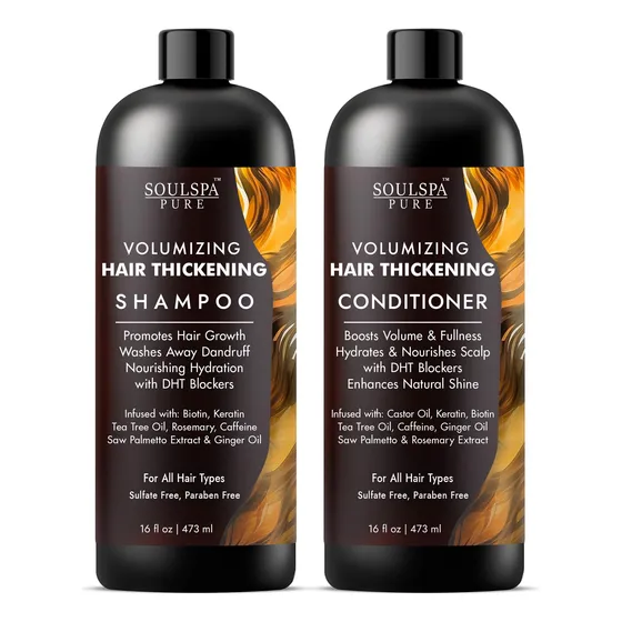 Set De Champú Y Acondicionador Para Engrosar El Cabello -...