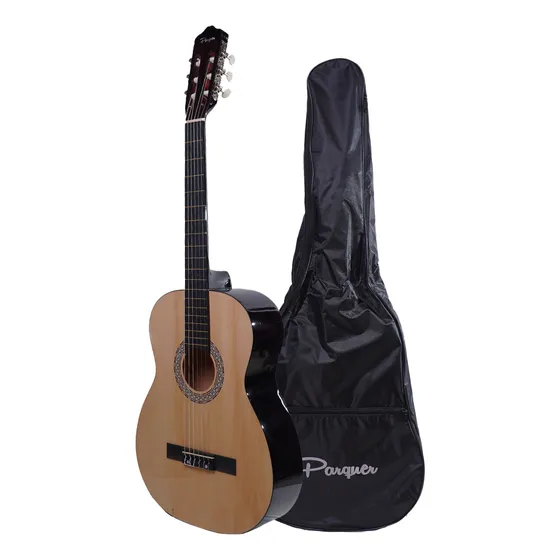 Guitarra Criolla Clásica Parquer Custom Gc109 Para Diestros Marrón Clara Laca