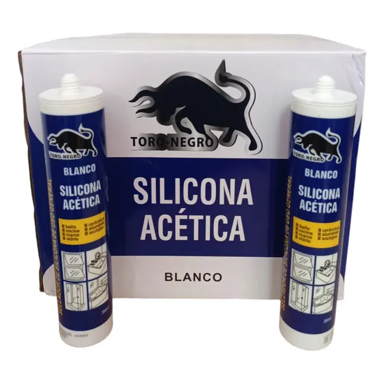 Silicona Acetica Blanco Sellante Tubo 280ml Caja 24und