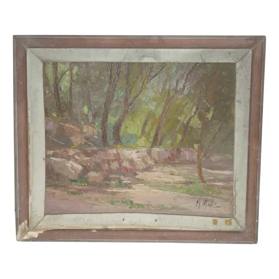 Pintura Cuadro Al Oleo Mateo Mollo Original Argentina