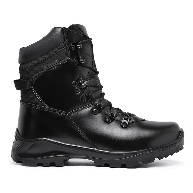 Bota Acero Militar Coturno Tåtico Cano Médio Couro Brilhante Bota Acero Militar Coturno Tåtico Cano Médio Couro Brilhante