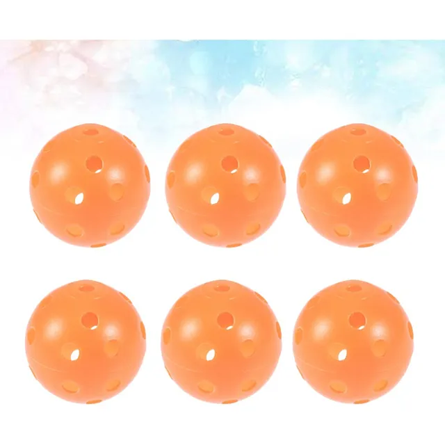 6 Pelota Golf Plastico Para Entrenamiento Flujo Aire Casa
