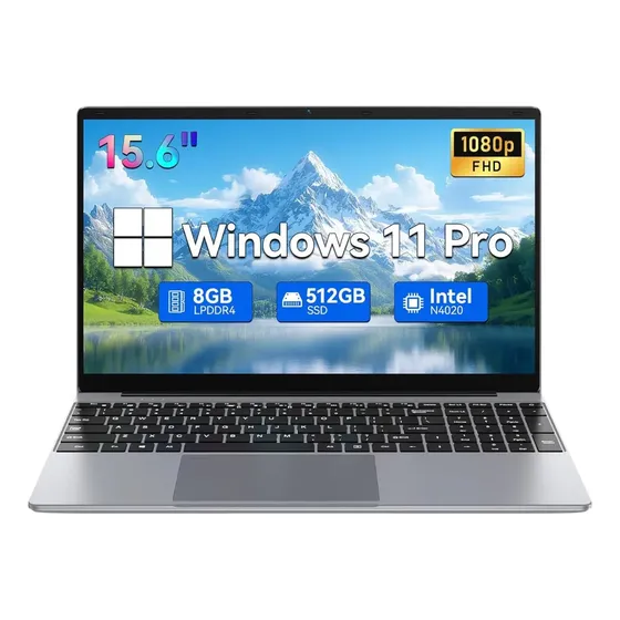 Laptop 8gb Ram+512gb Ssd 15.6 Windows 11 Pro Color Plateado