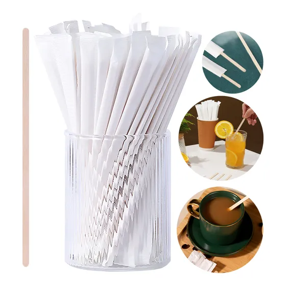 Agitador De Madera 18 Cm Biodegradables Para Café. 200 Pz