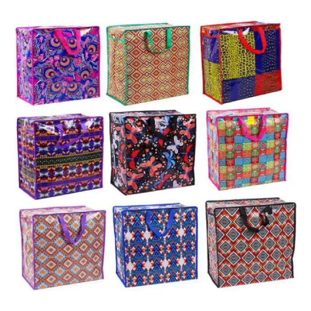 Kit 4 Sacolas Sacolão Viagem Compras Férias Retornável Feira