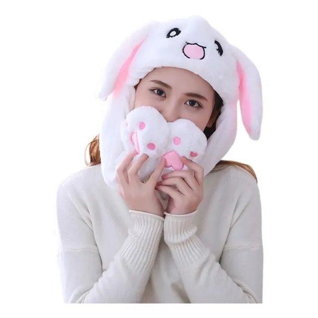 Gorro De Conejo, Con Orejas Moviles, Kpop Kawaii Toda Edad