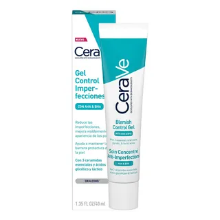 Cerave Gel Control Imperfecciones Con Ácido Salicílico 40 Ml Momento De Aplicación Día/noche Tipo De Piel Grasa